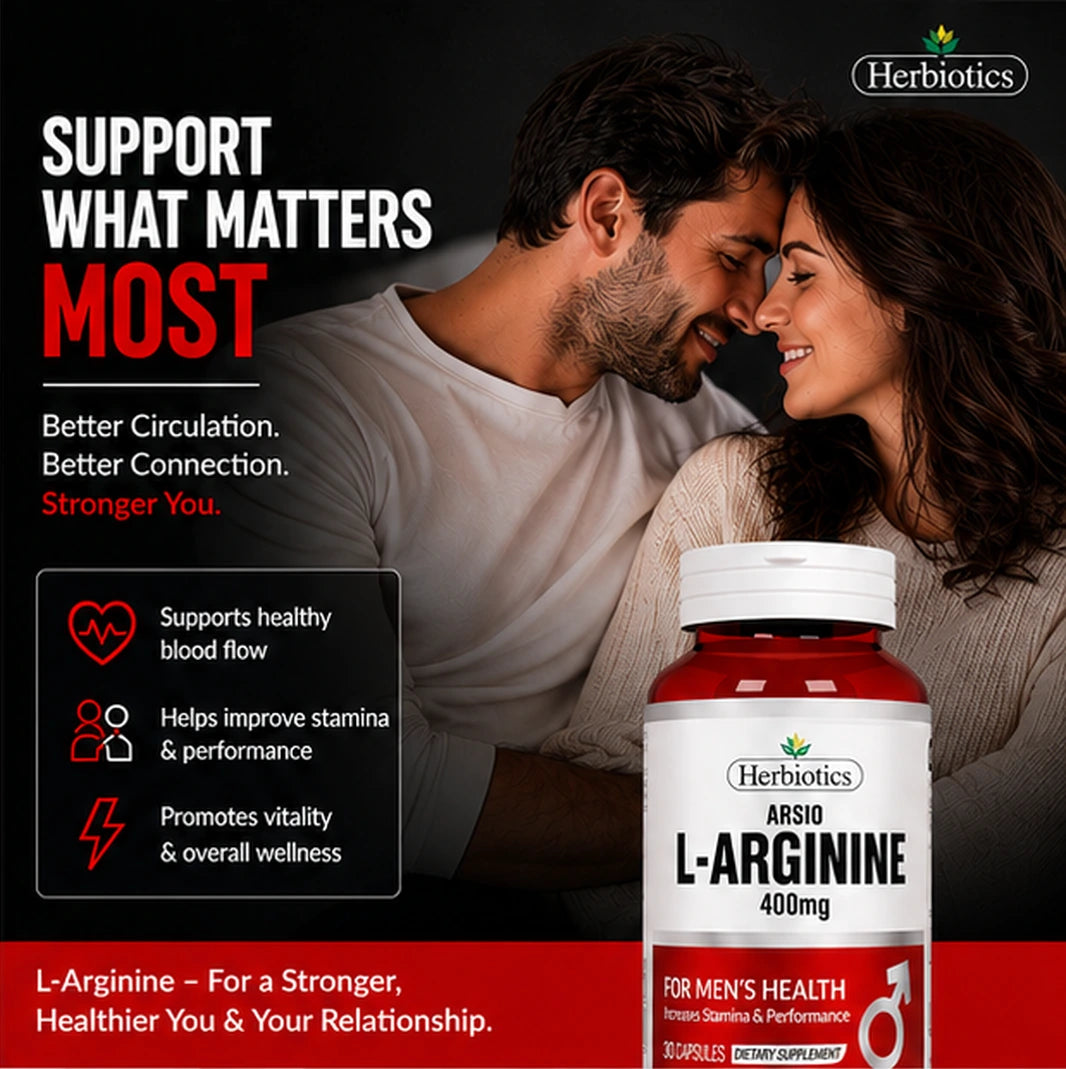 Arsio L-Arginine 400mg – Nitric Oxide, Stamina & Male Vitality Support